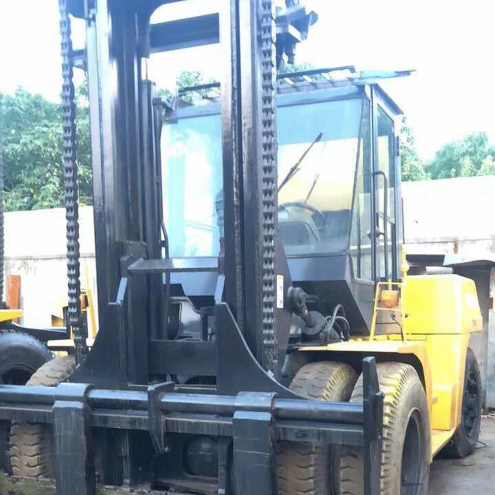 Good performance used TCM 16 ton FD160 diesel forklift with enclosed cabin for sale