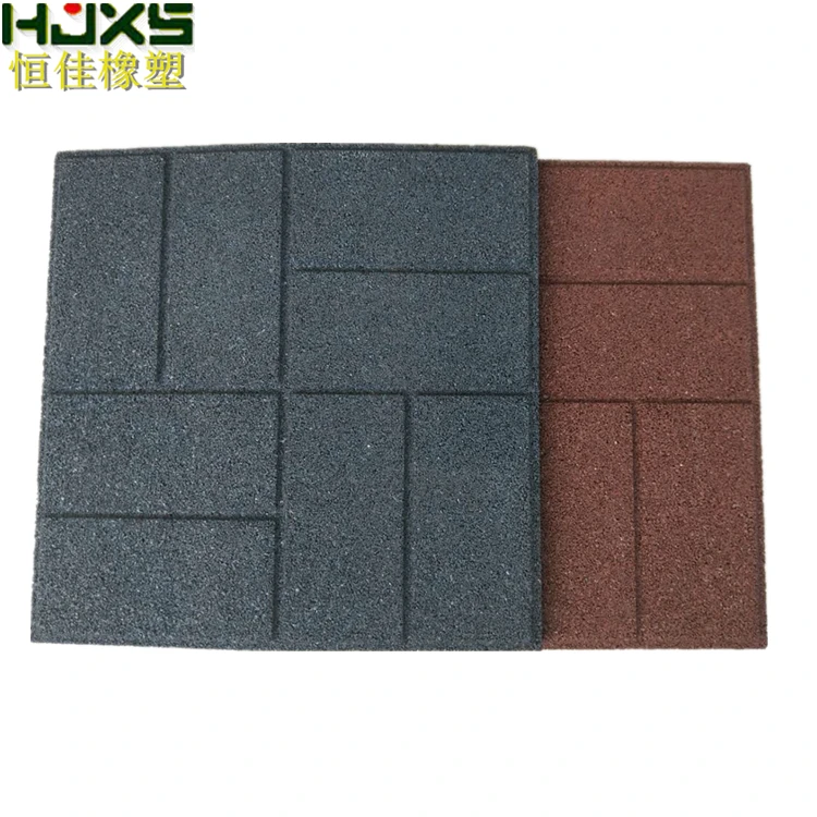 Eco-Friendly Garden Pavers Recycled Rubber Square Stepping Stones