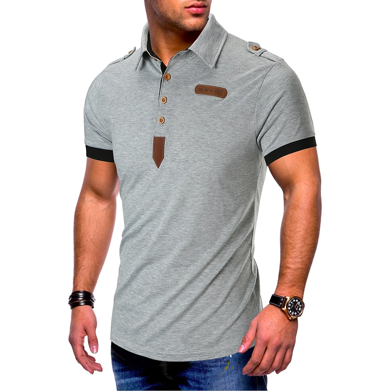 2019 NEW Clothing Men Polo Shirt Men Business Casual Solid Male Polo Shirt Short Sleeve High Quality Pure Cotton