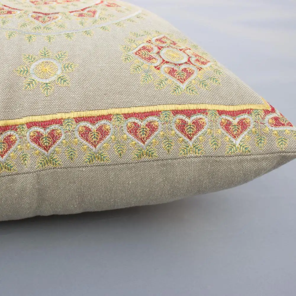 Lumbar Embroidered throw Decorative Boho Bed Sofa Rectangular  20X30 CM Pillow cover