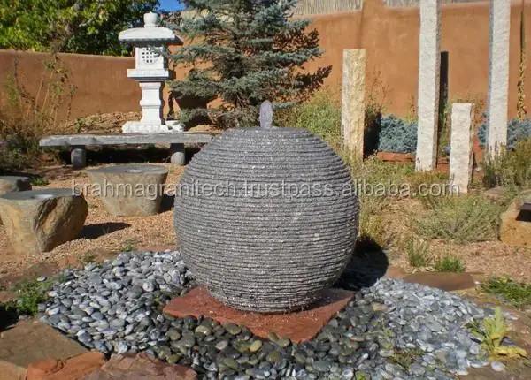 outdoor landscape ball water feature