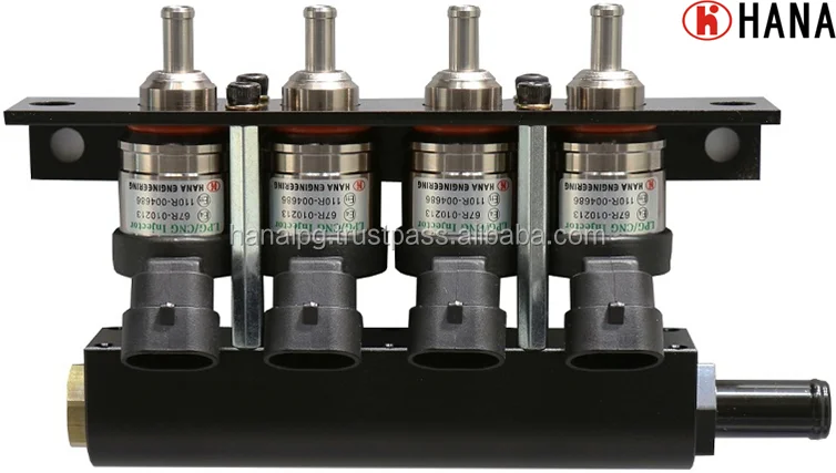 
HANA GAS engine parts CNG/LPG rail type injector (3 cyl & 4 cyl assembly)H2000(KET MG640543-5 connector) 