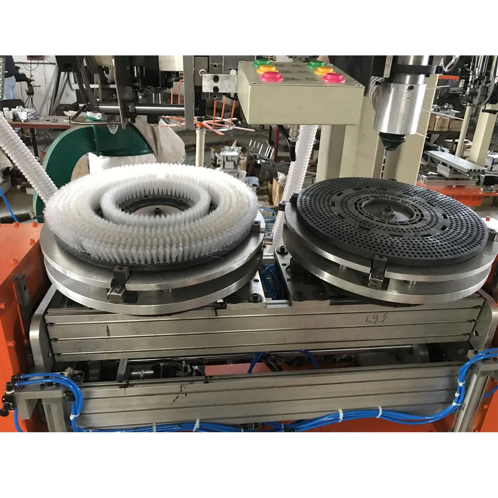 2 axis double head drilling & single head tufting Industrial Brush Machine