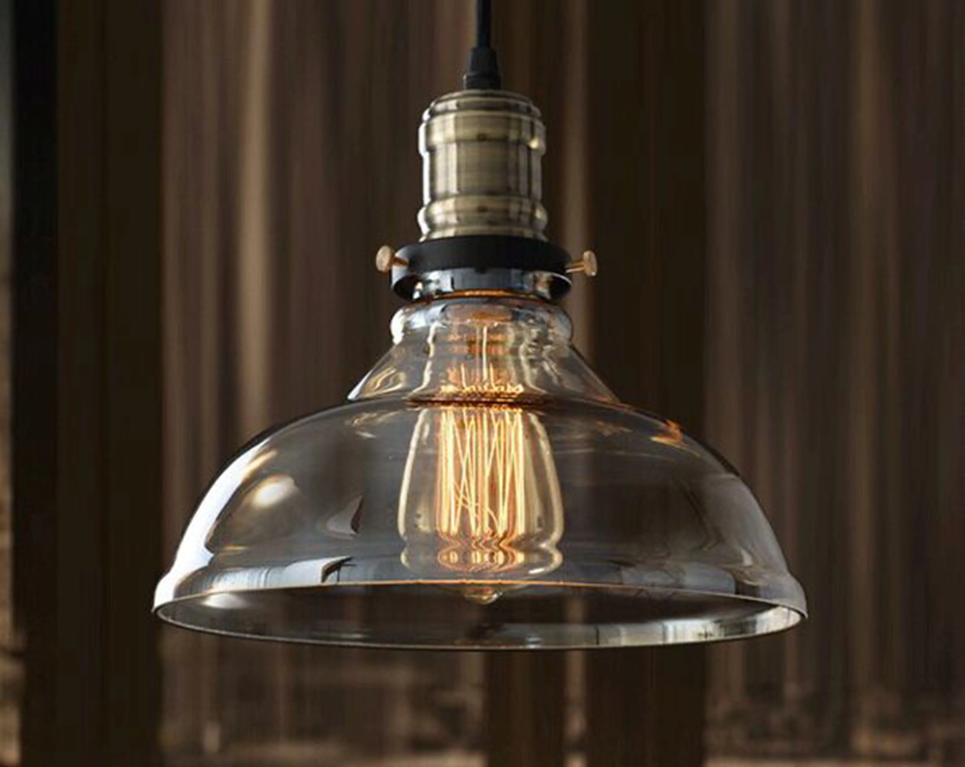 European Living Room Chandelier Vintage Wooden Shade Ceiling Lamp Pendant Light