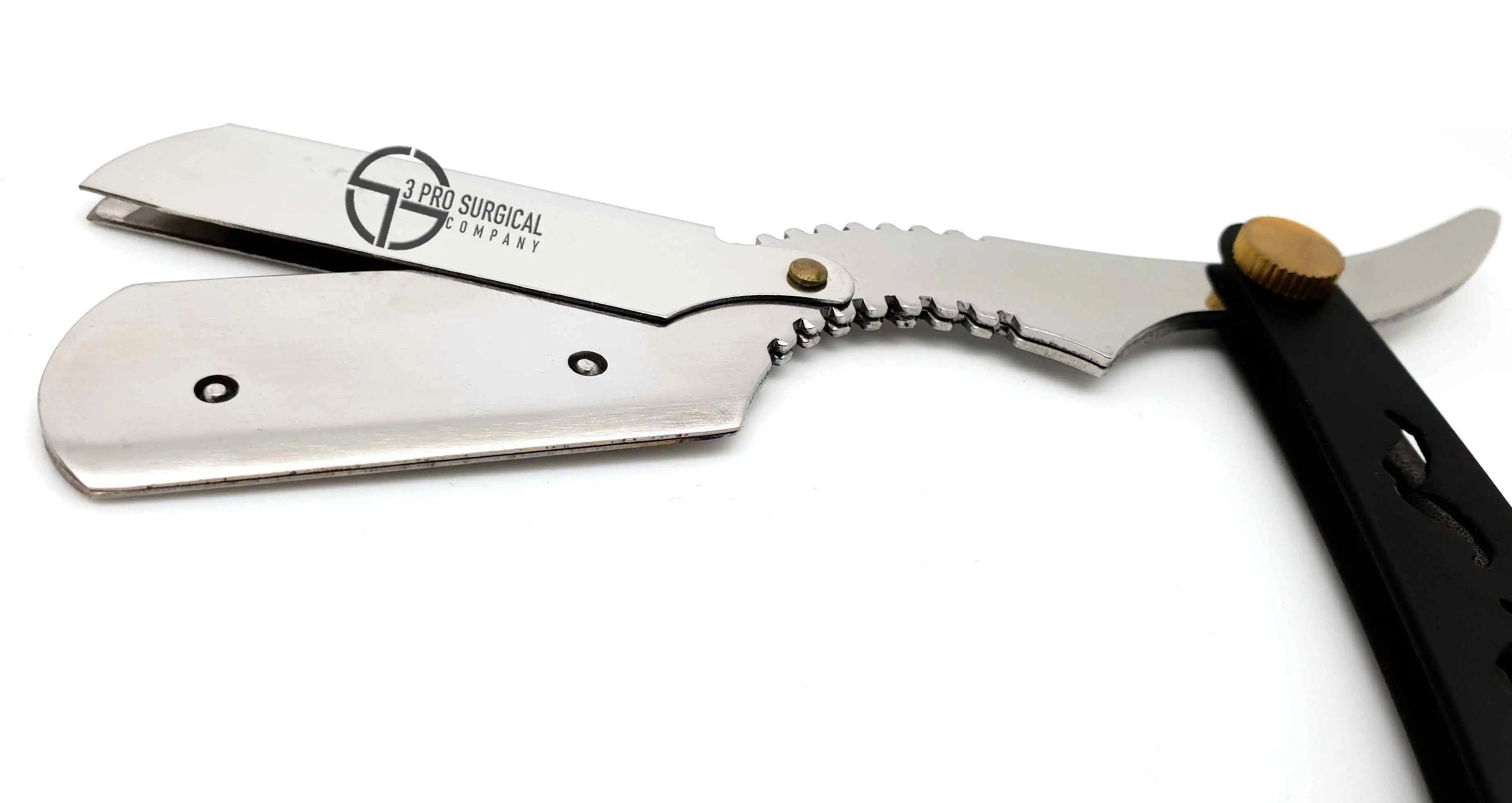 3 PRO Quality Disposable Metal Straight Razor Professional Barber Safety Shaving Tool with Single Blade for Body Use