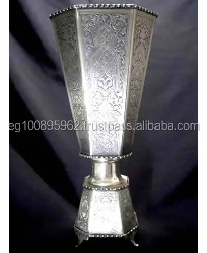 Восточная Посеребренная горелка для благовоний ручной работы с гравировкой AA54