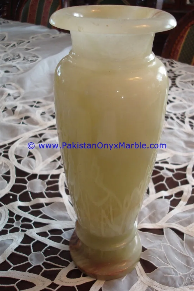FACTORY PRICE ONYX VASES WHITE ONYX HANDCRAFTED NATURAL STONE