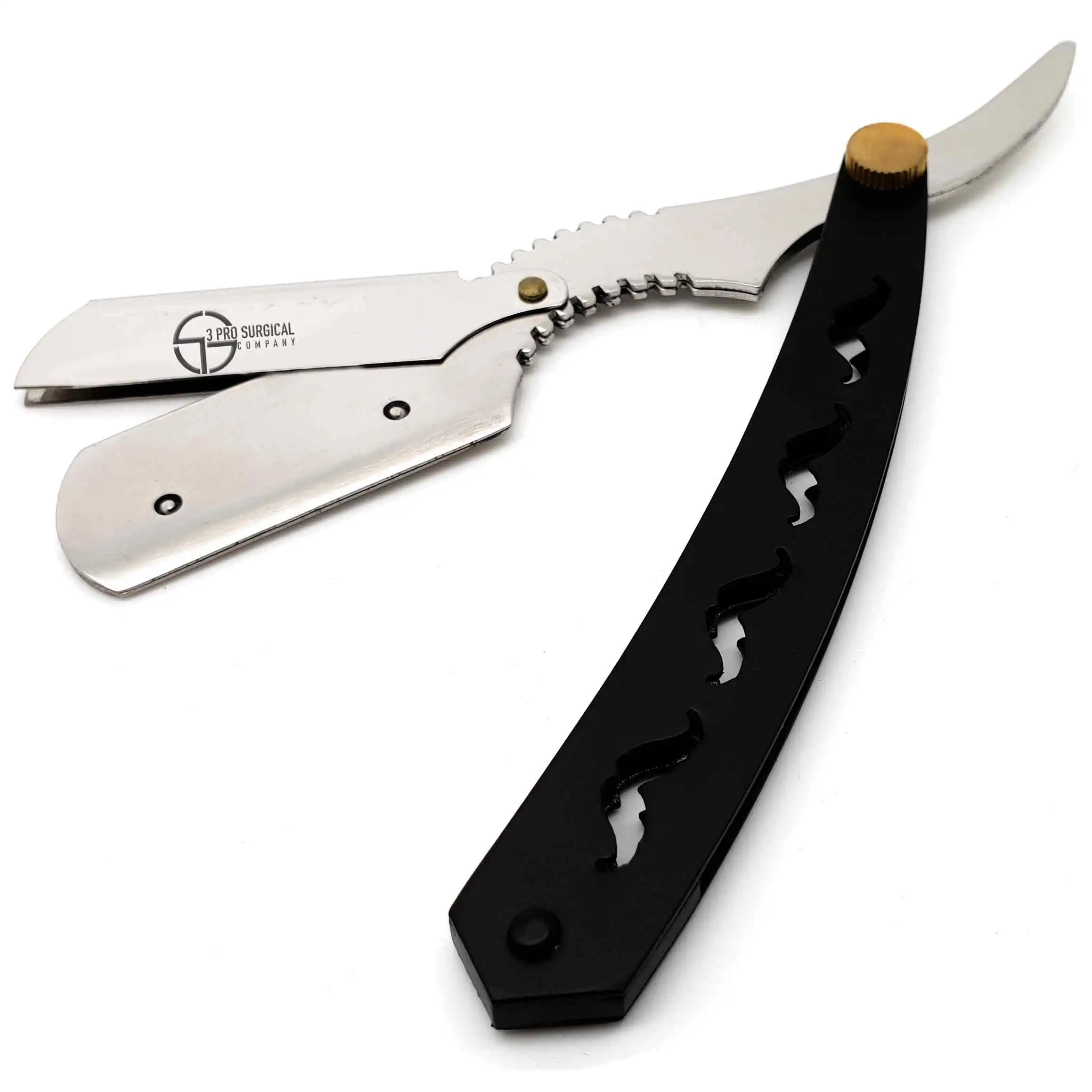 3 PRO Quality Disposable Metal Straight Razor Professional Barber Safety Shaving Tool with Single Blade for Body Use