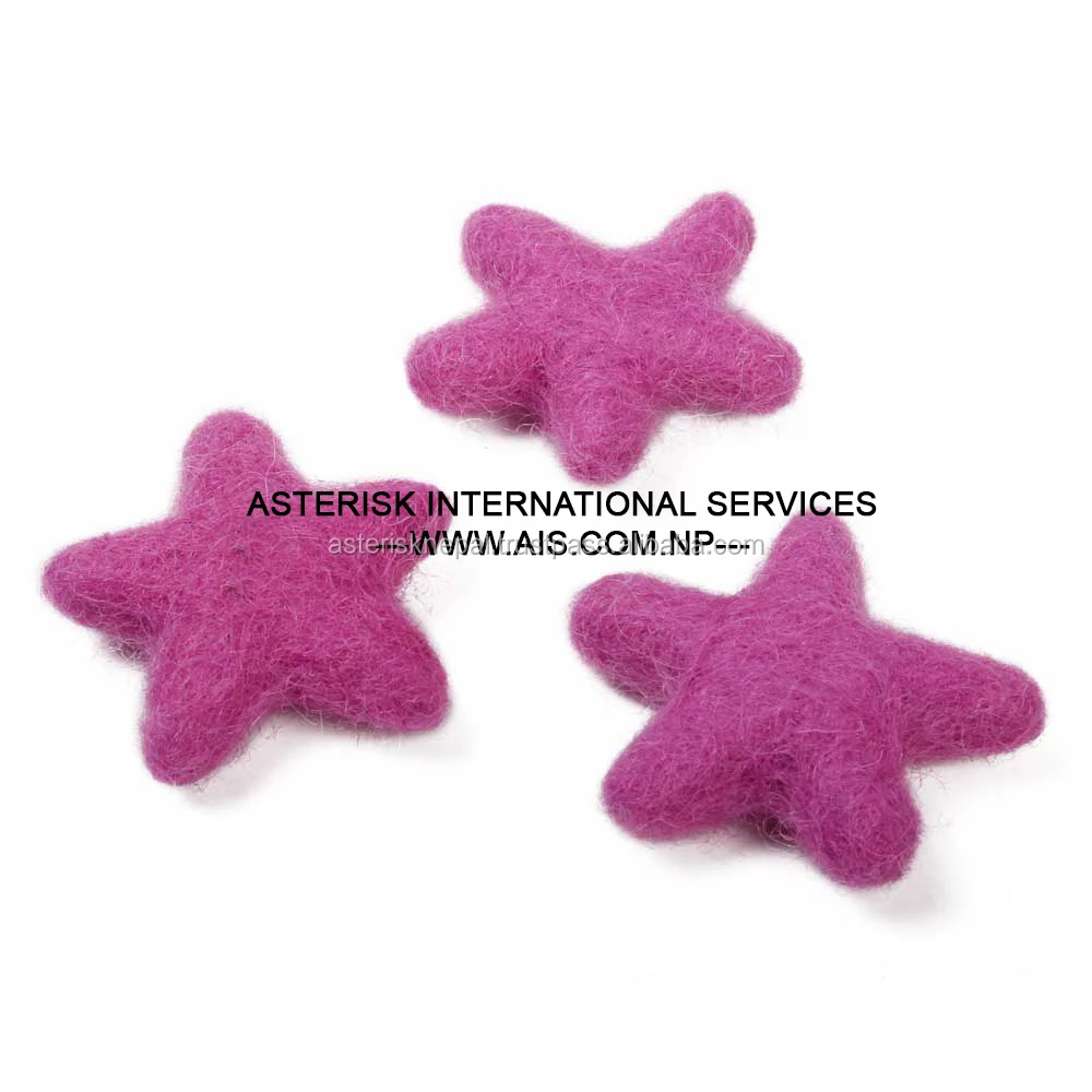 Handmade Felt Hearts /Felt Stars/Felt Shapes - 100% New Zealand Wool - Christmas Decoration-High Quality Hobby Craft Supplies