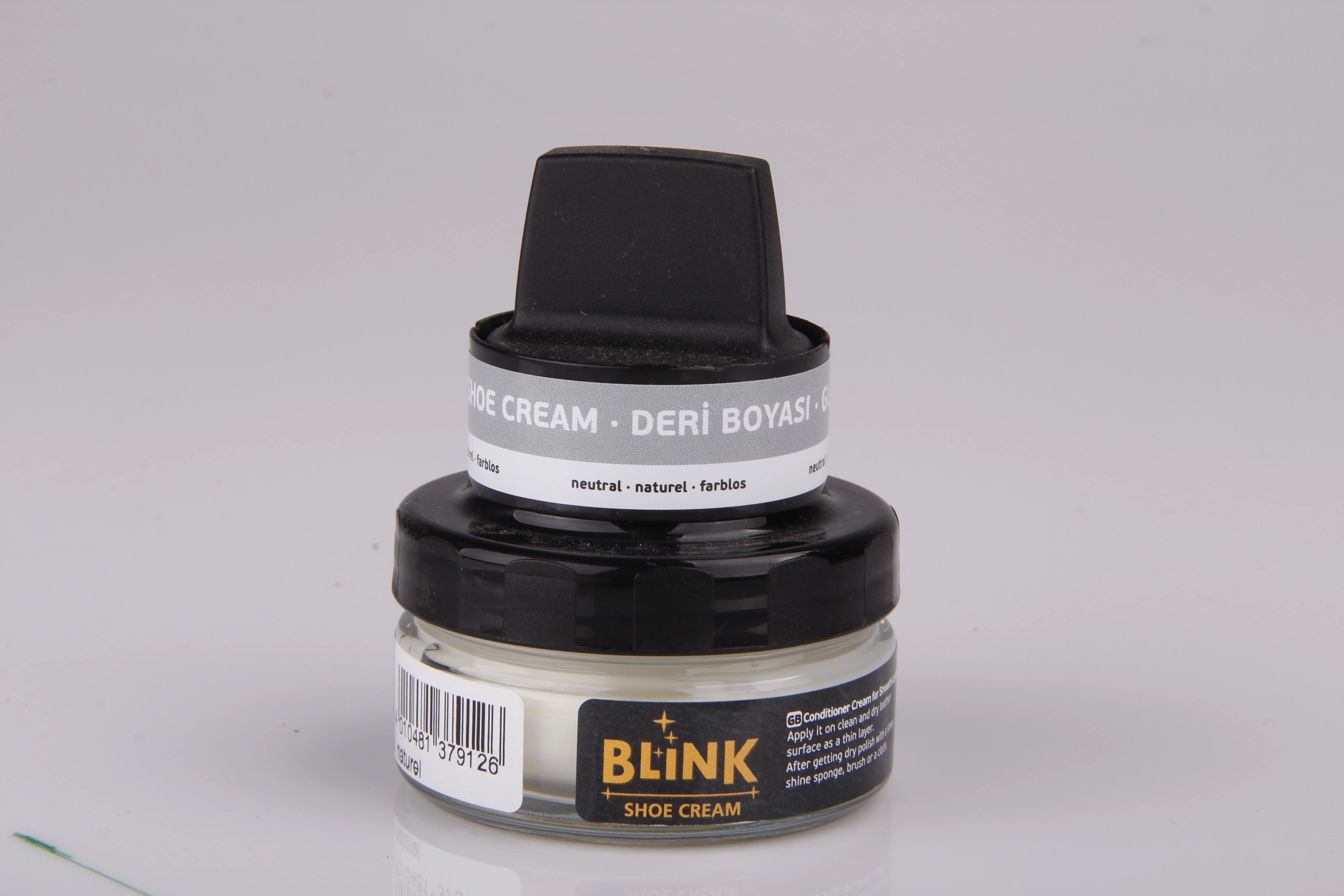 High Quality Shoe Care Cream with Applicator Leather Cream Sponge Liquid Shoe Polish Shoe Cleaning Tools Glass Bottle