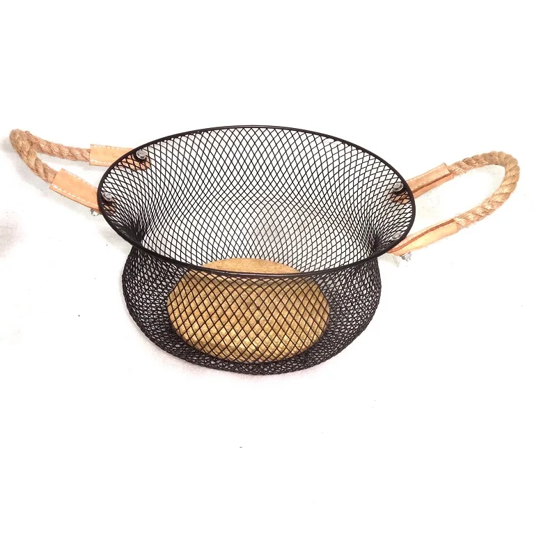 Round iron Fruit Basket with Lid