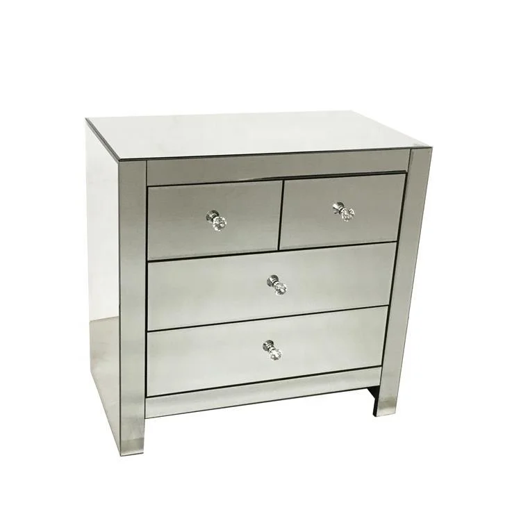 Венецианская зеркальная мебель FYTCH, зеркало для гостиной, потрясающий комод с четырьмя ящиками