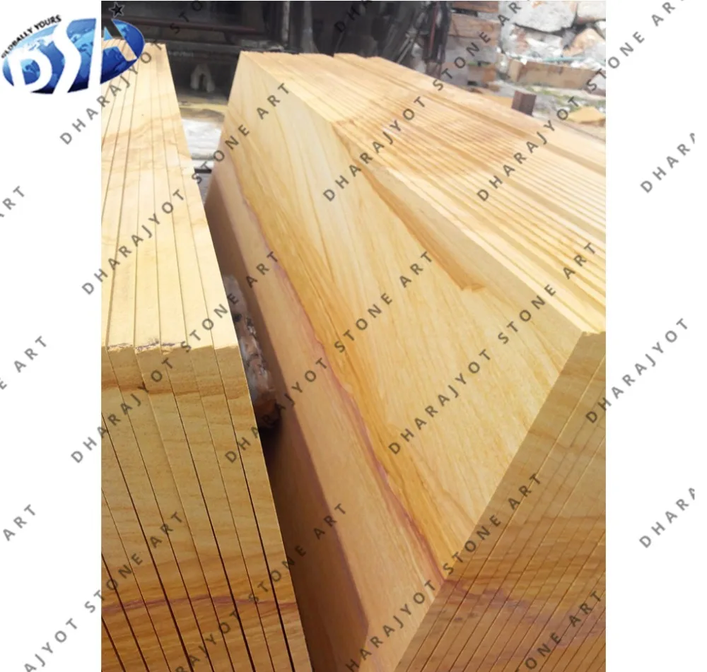 Индийский Лучший популярный Тиковый желтый песчаник