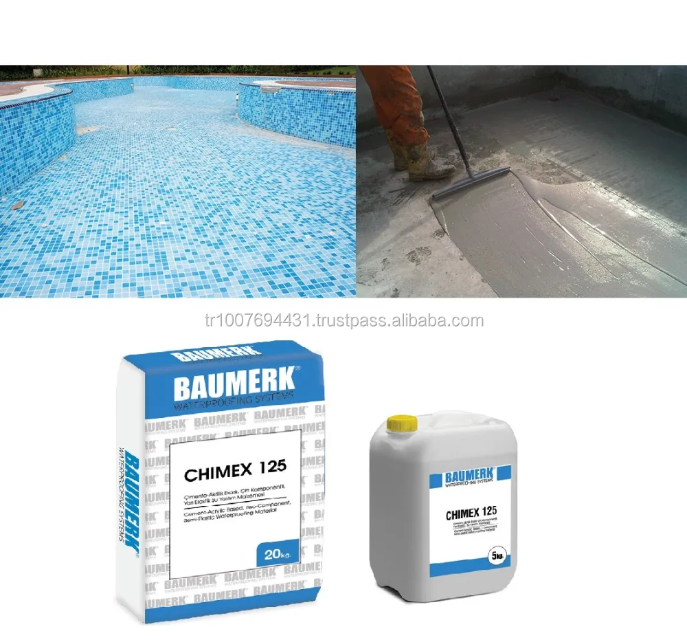 Cement Acrylic Based, Two Component, Semi Elastic Waterproofing Material