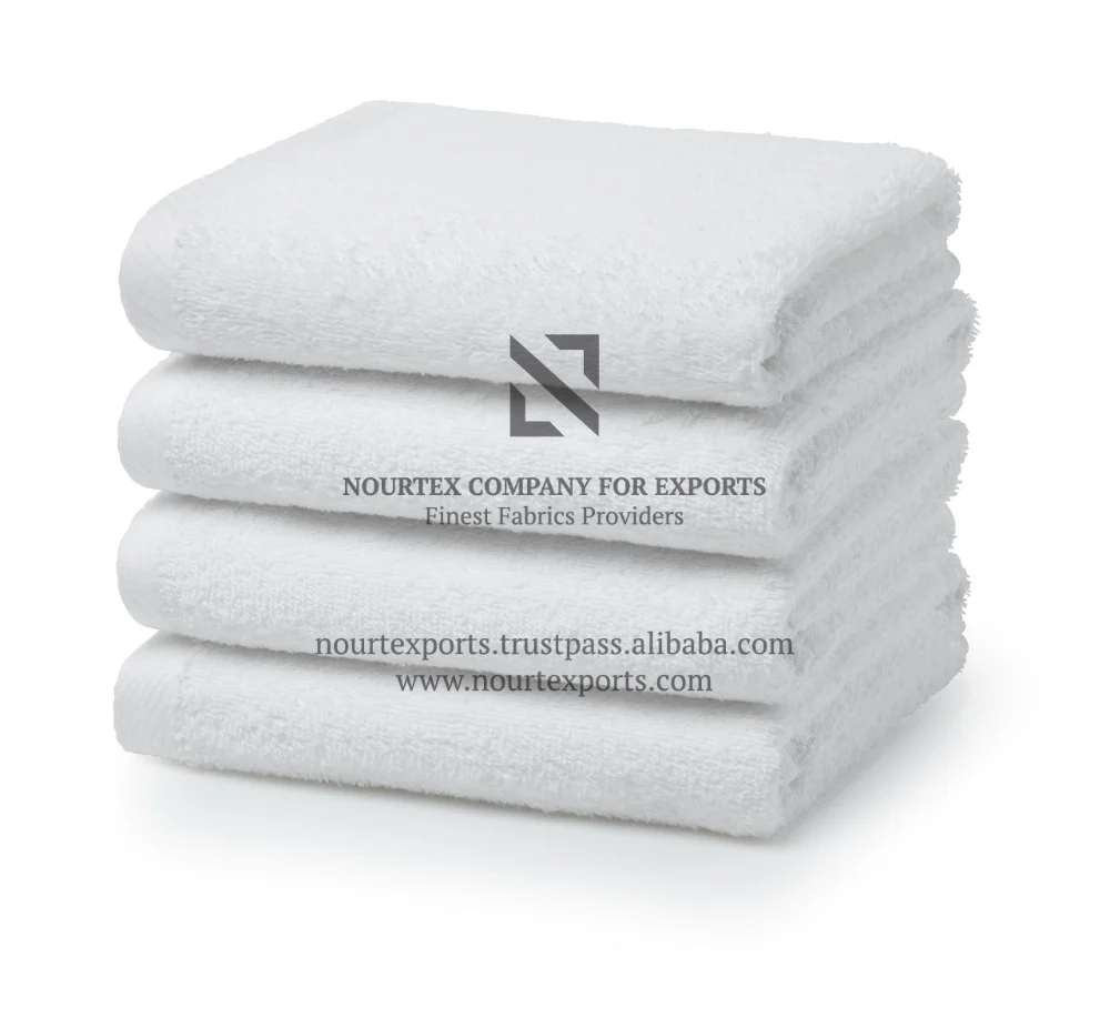 High Quality Home Textile Plain Dyed Terry Fabric Dobby Bath Towel Soft