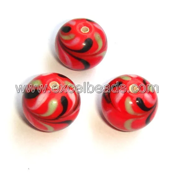 Round Glass Beads 12mm  Fancy Beads Lampwrok Glass Beads from wholesale supplier Excel Exports