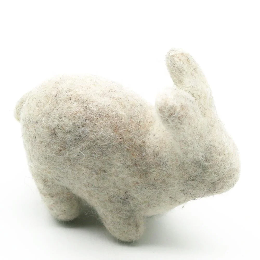 Zealand Wool Hand-felted by Nepalese Women Artisans Educational Stuff Bunny Easter Decorations FYND-021 Blind Rabbit 100% New NP