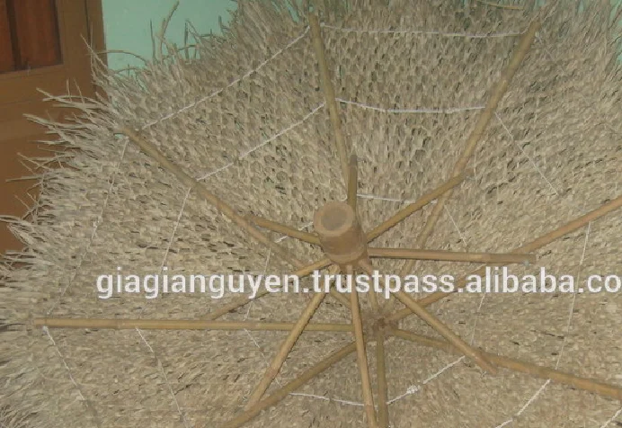 Thatch umbrella, Seagrass umbrella, Palm Leaf Umbrella furniture, garniture, handmade, from VN - MS Ngoc