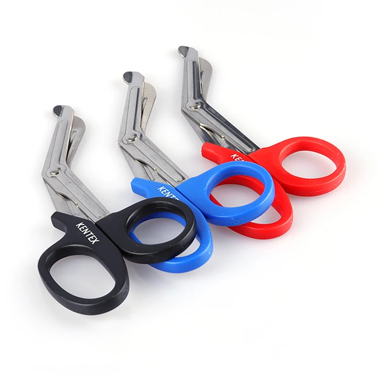 Premium Quality Sharp Edge And Milled Serrations First Aid Medical Shears Trauma Scissors