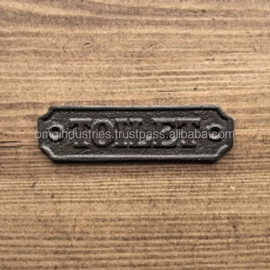 OMG Industries Cast Iron School Sign Plate Door Number Plate Home Creative Personalized Room Number Sign Plate Hotel Door Number