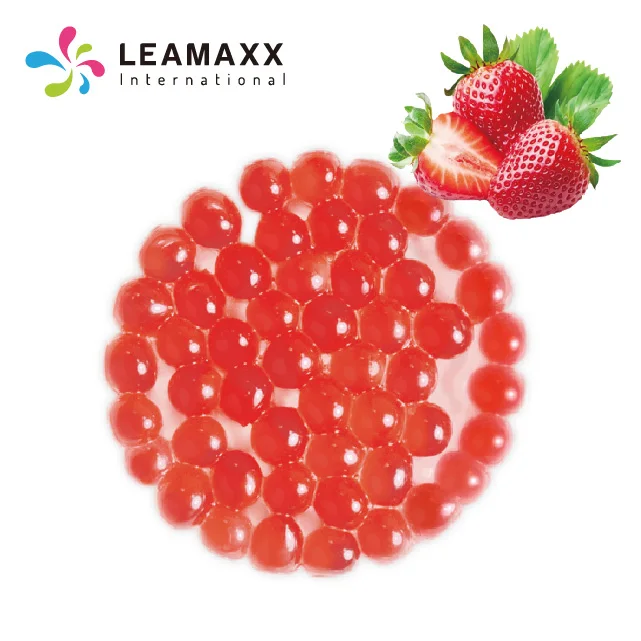 Hot-selling Boba Milk Tea Strawberry Popping Boba for Taiwan Bubble Tea Wholesale Supplier