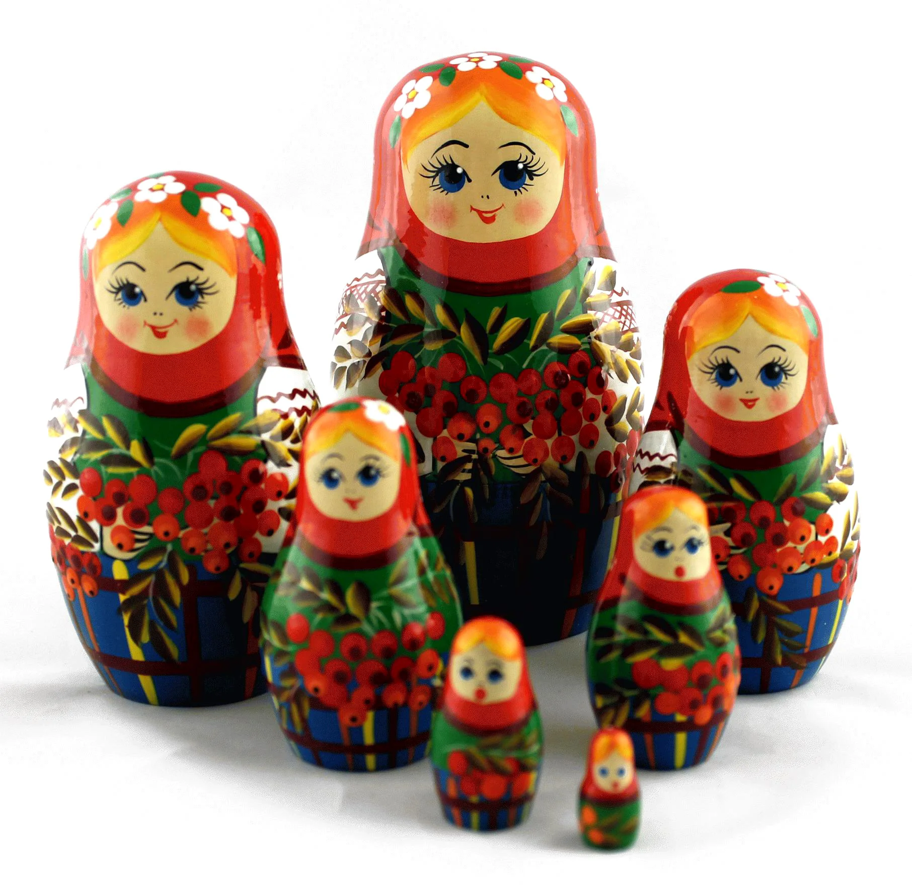 Русский набор матрешек 7 шт. уникальные деревянные модели игрушек с милыми картинами ручной работы онлайн Сувениры и подарки