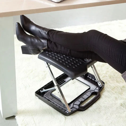 
Cixi Dujia black height adjustable plastic ergonomic massage design foot rest footrest 