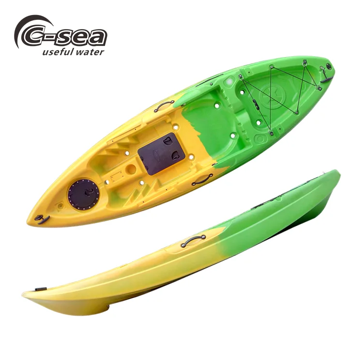 270cm plastic fishing kayak with aluminium chair seat and fish finder