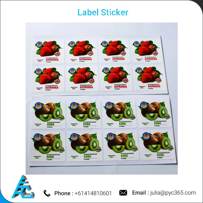 Custom Printed Fruit Self Adhesive Label Sticker Store Food Labels