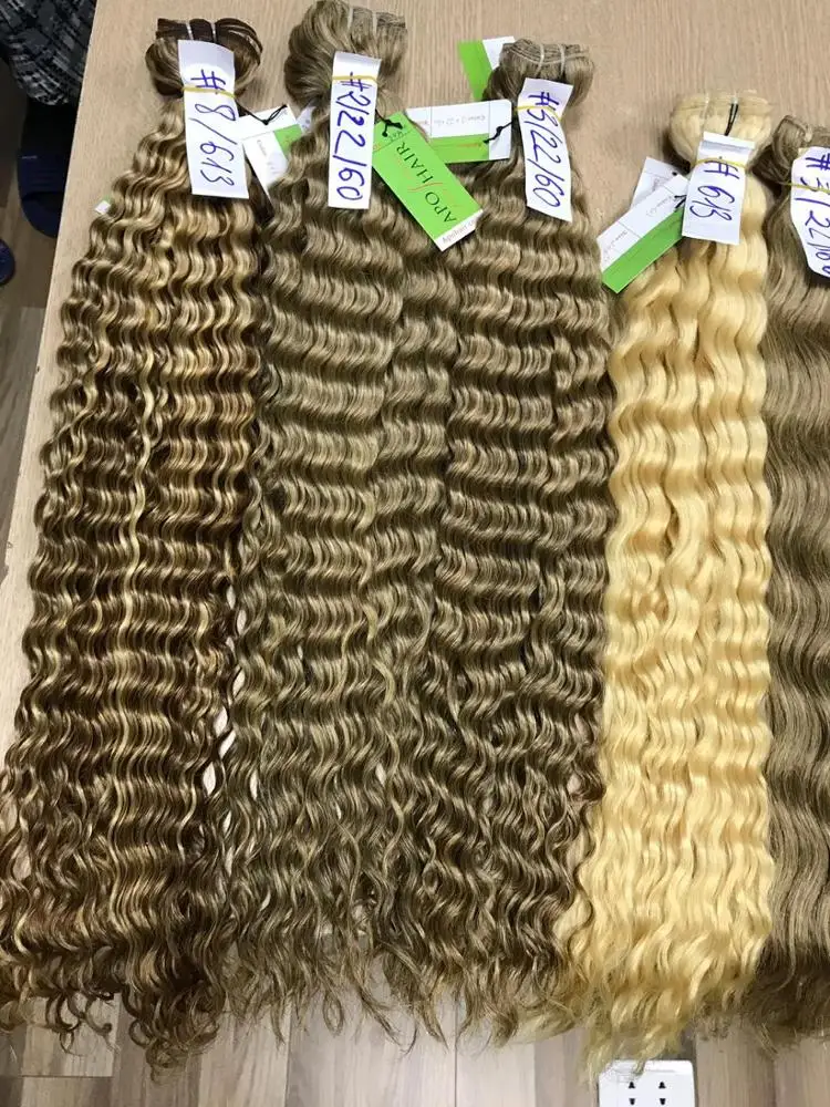 Diffrent Color Machine Weft Raw Vietnamese High Quality  Wavy Hair