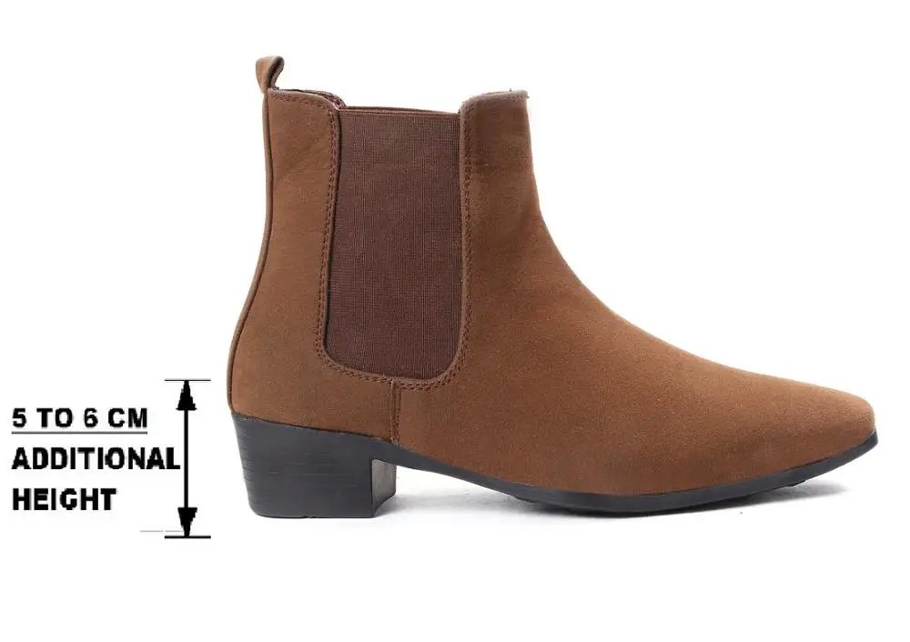 High Fashion Height Increasing Elevator Men`s Chelsea Boots