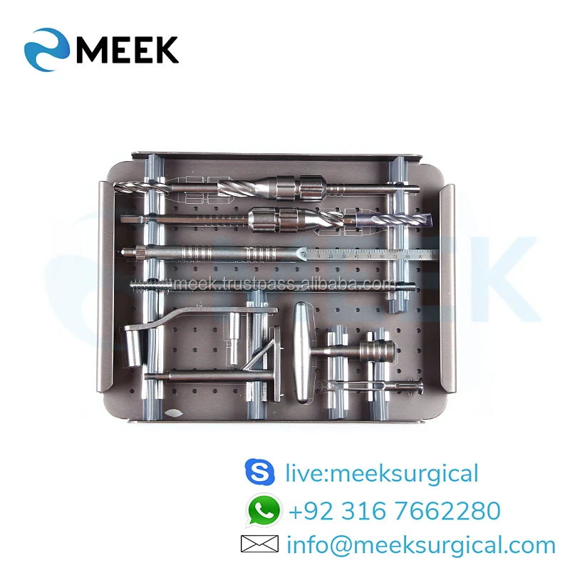 DHS & DCS Plate Instruments Set , orthopedic instrument set