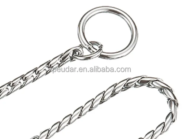 High Quality Pet Products Metal  Brass  Plated  Snake  Chain Chain Dog Show Chain Collar