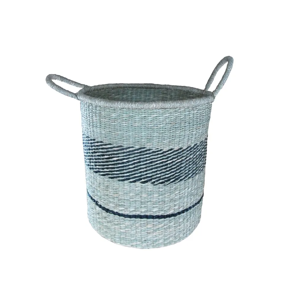 Wholesale New design colorful eco-friendly woven seagrass basket hand woven storage basket seagrass lady bag and handbag