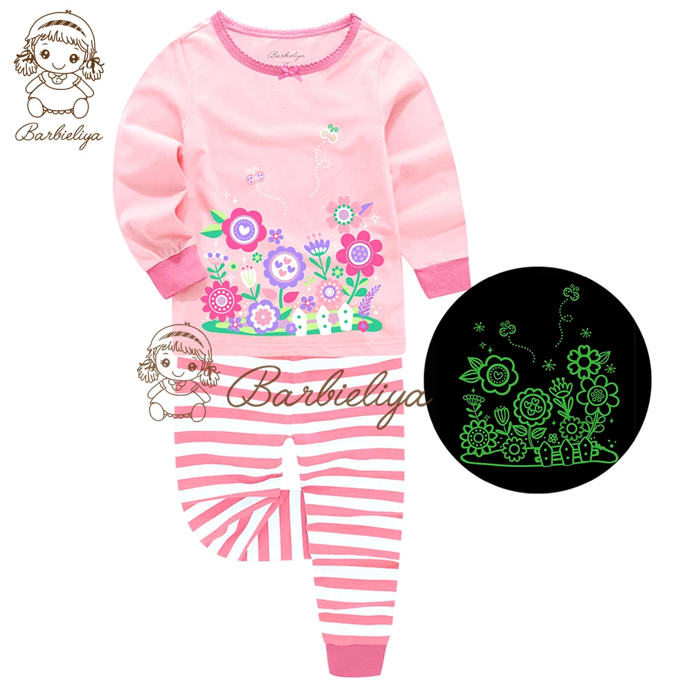 v-B0914 Children girl clothing set homewear christmas unicorn nightwear nightgown pyjamas pijamas kids pajamas