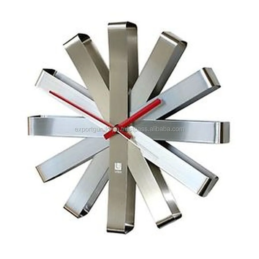 Stainless Steel Antique Wall Clock Home Decor Showpiece for Christmas