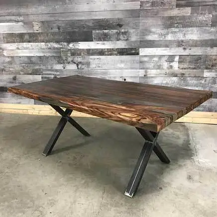 Antique Industrial Grey Indian Rosewood Dining Table Vintage Design Home Furniture with Wood Top and Folded Feature