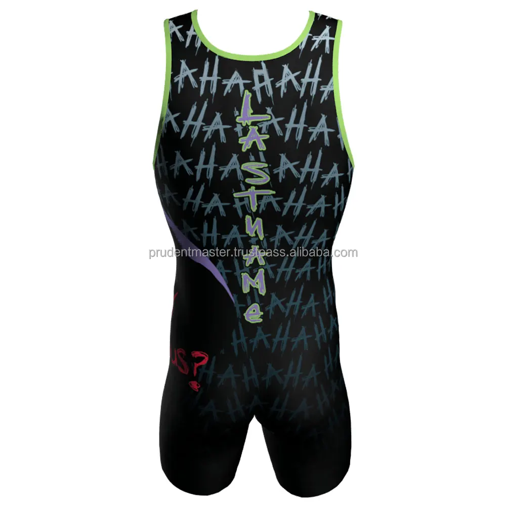 Singlet Wrestling Custom Logo Sublimation Sportswear  Weightlifting Youth Singlet Sui