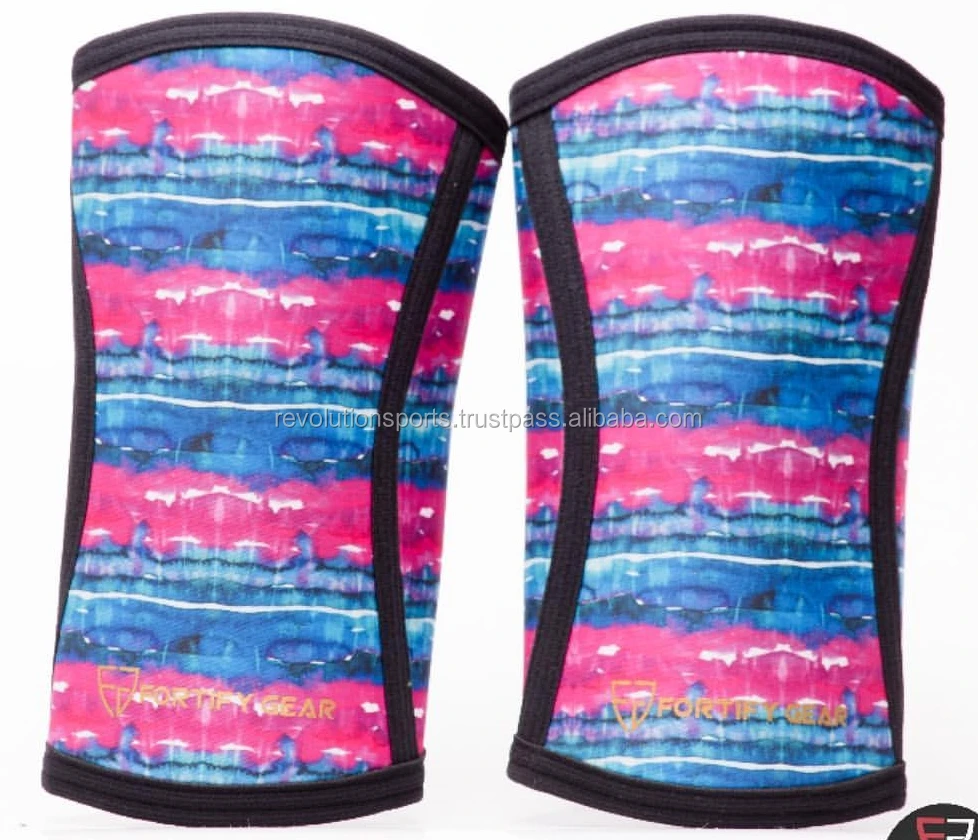 Exotic Neoprene Knee Sleeves All women colors with 5mm Neoprene 2018 hot Seller