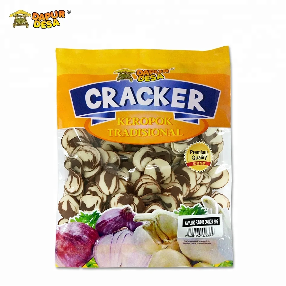 200g Dapur Desa Wholesale Cappuccino Flavoured Uncooked Dried Raw Cracker Traditional Snack