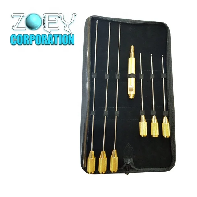 Liposuction Plastic Surgery Cannulas, Liposuction Cannulas plastic Surgery Instruments, Liposuction Cannula Set