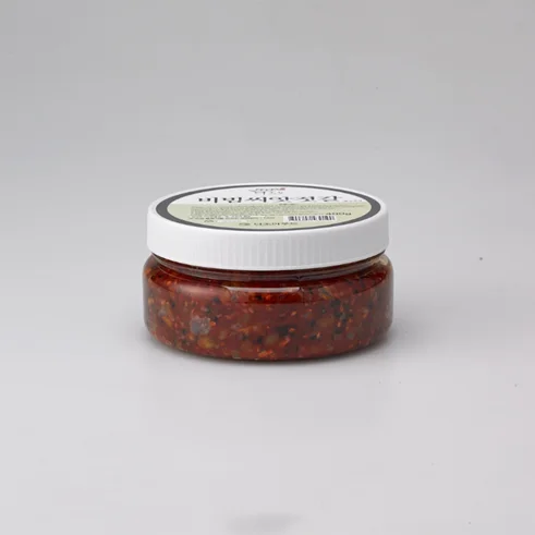 
Premium Korean Jeotgal - Spicy Seasoned Squid and Herring Eggs with Edible Seeds 