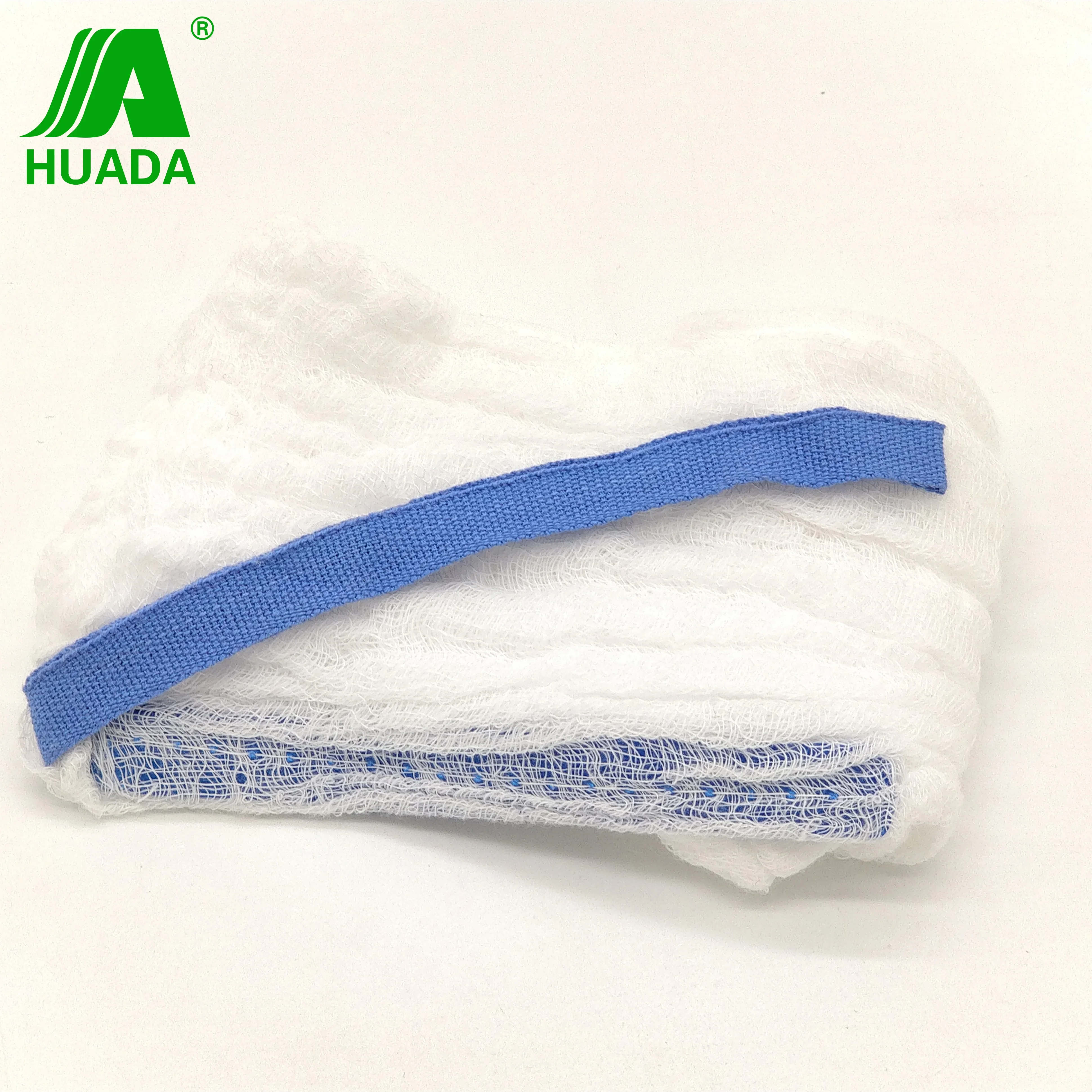 Sterile X-ray detectable abdominal gauze lap sponge with blue loop