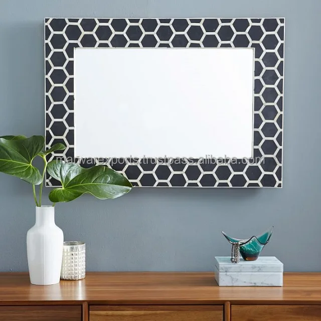 Bone Inlay Mirror Frame