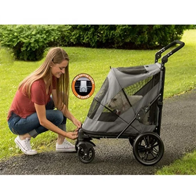 Dog pet Stroller  for  Dogs Pet Can Easily Walk in/Out No Need to Lift pet