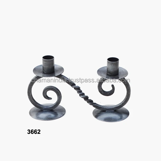 Wrought Iron Twisted Candle Holder