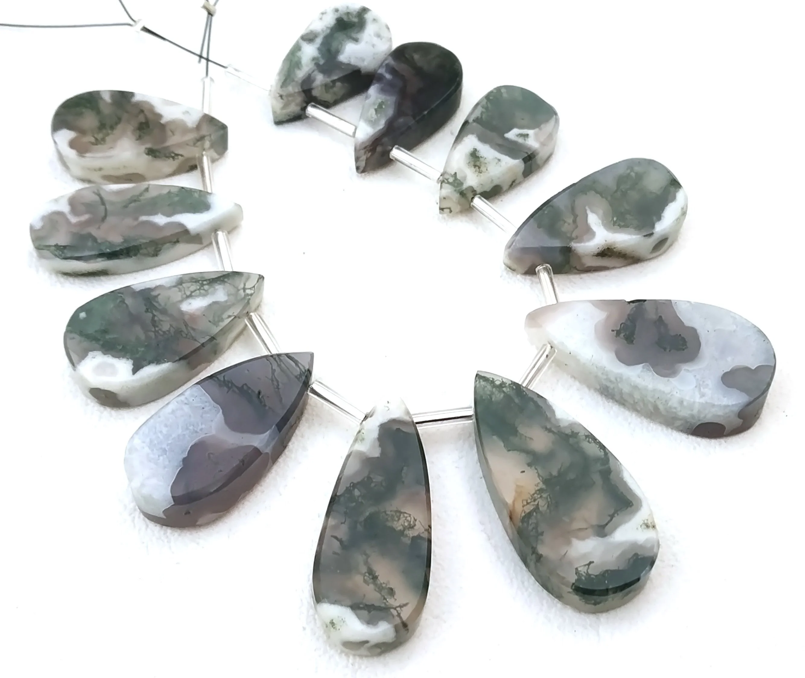 Natural Solar Quartz Gemstone Smooth Pear Shape Briolette Beads Healing Crystal Stone Making Jewelry Beads