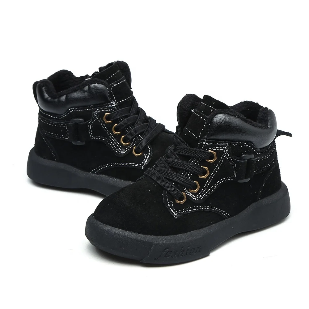 latest black lace up zip up toddler boy ankle boots