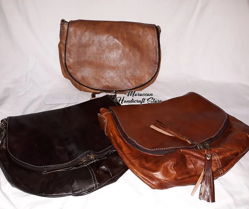 Moroccan Genuine Leather Shoulder Bag for Ladies Handbag at Low Price
