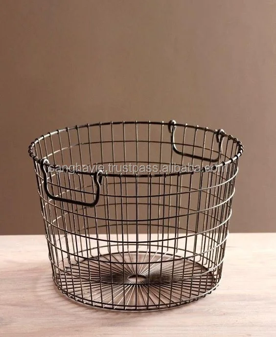 ROUND METAL IRON WIRE BASKET KITCHEN DECORATIVE METAL WIRE BASKET LOW PRICE FRUIT BASKET